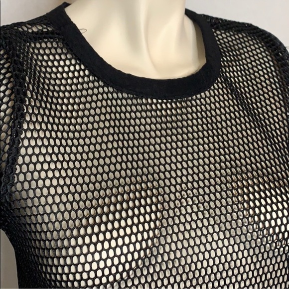 Black mesh skort outfit with skull zippers two piece outfit size m - Picture 7 of 11